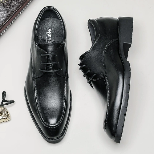 Мужской демисезонный утепленный пиджак классического кроя для отдыха для кожаной обуви, свадебные туфли в английском стиле с заостренным носом, в корейском стиле