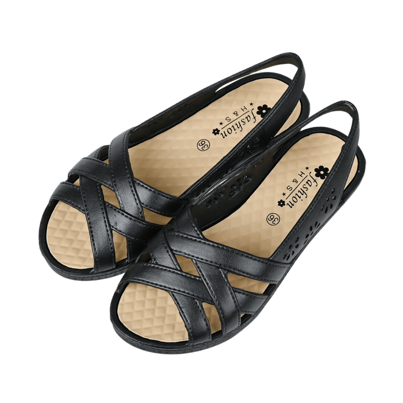 妈妈凉鞋夏季新款平底防滑舒适软底工作鞋优雅百搭中老年女鞋外穿