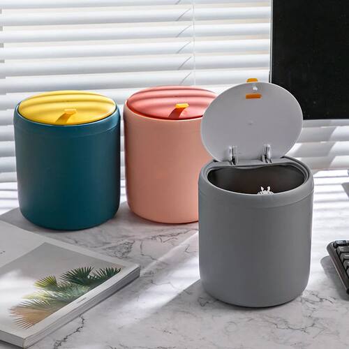 Mini Waste Bin Desktop Office Trash Can Home Garbage Basket