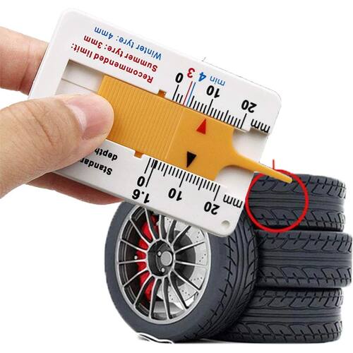 Car Tyre Wheel Tread Depthometer Depth Indicator Ruler 0-20m