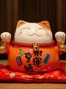 1pc Chinese Lucky Cat Welcoming Waving Hand Beckoning Fortun