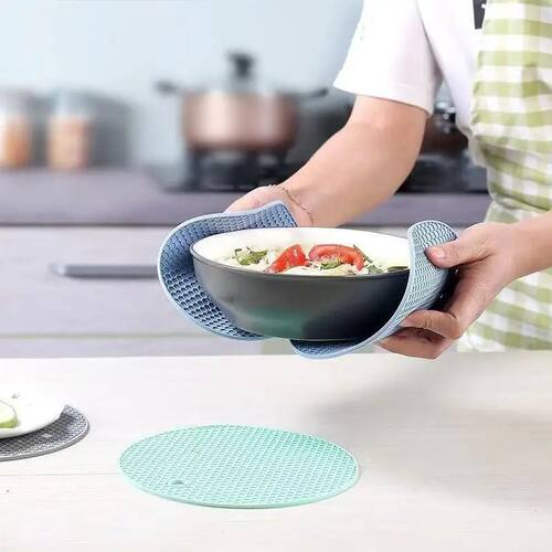 4pcs Silicone Anti Scalding Mat Pot Rack Household Kitchen C