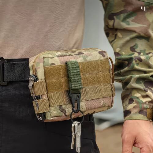 1/2 Piece Nylon Tactical Clip Black/green, Adjustable Practi