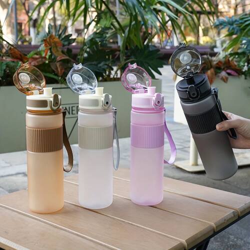 530ml BPA-Free Plastic Water Bottle with Lid and Strap - for
