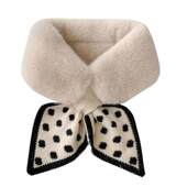 Coll Fur Faux Knitted Scarf Rabbit Cross Winter Shawl Collar