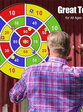 72CMLarge Dart Board for Kids, Kids Dart Board with Sticky B