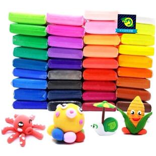 24pcs light clay polymer plasticine clay air dry playdough