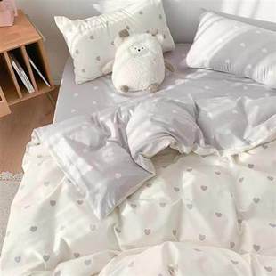4 pcs bed sheets set beddings cotton flat sheet pillowcases