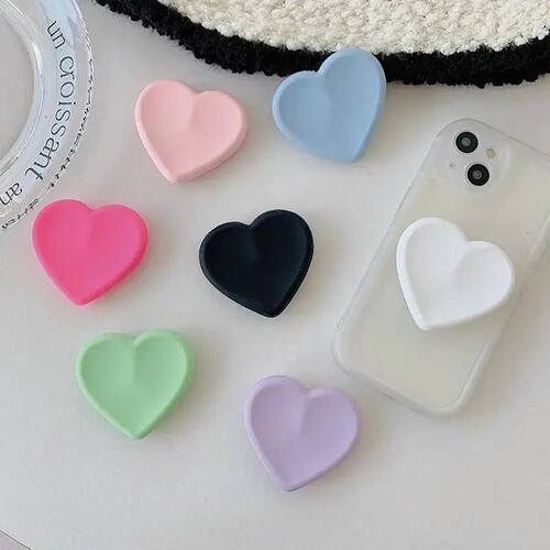 Ins Style Heart Silicone Phone Grip Bracket – Universal Hol