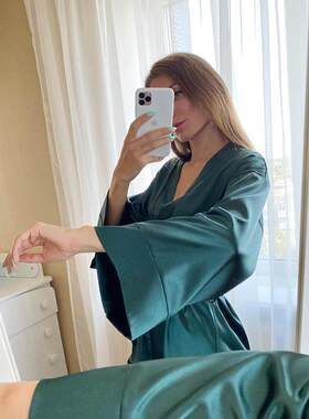 satin Robe Sets Bathrobe For Women Pajama Fashion Spring 202