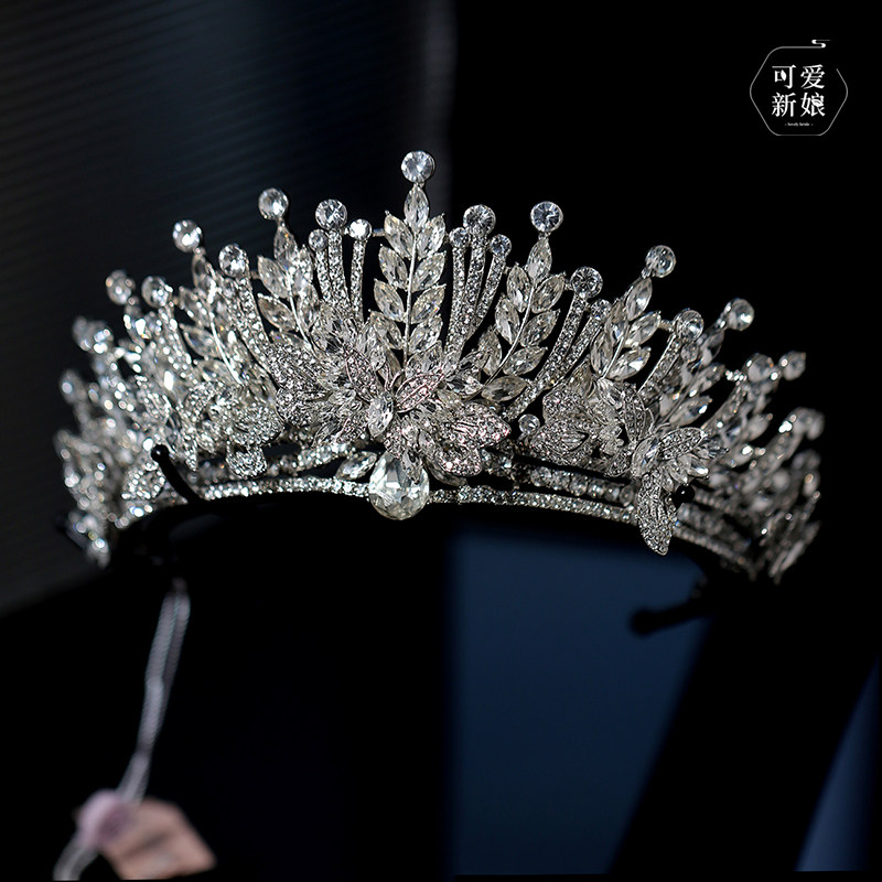 韩式新娘皇冠重工精致公主结婚王冠超仙森系婚纱造型闪耀头饰