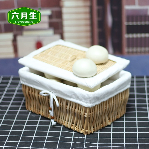 Прямоугольная корзина для булочки на пару с виноградной складкой с корзиной для корзины с корзиной для хранения, дом для дома