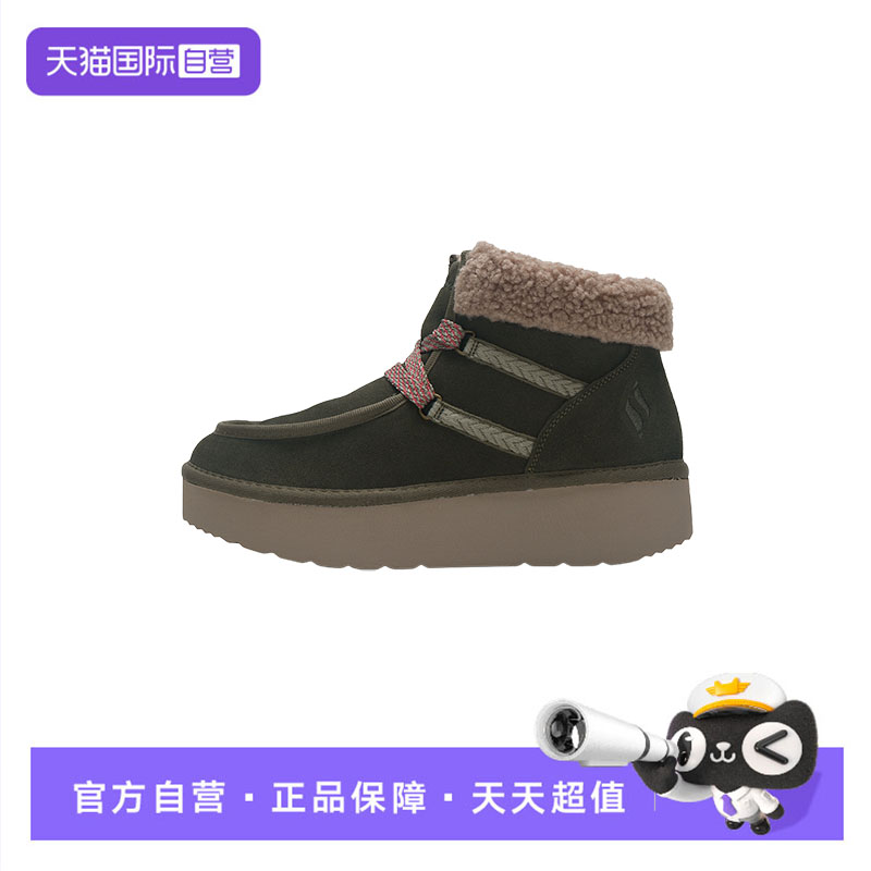 【自营】Skechers斯凯奇休闲鞋女鞋新款中帮靴子户外保暖雪地靴