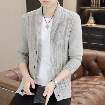 潮牌针织开衫男款春秋季时尚外套