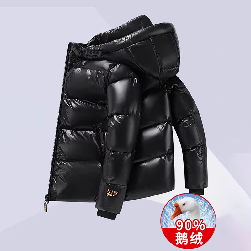 潮牌黑金羽绒服男士冬季加厚保暖