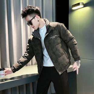 休闲棉袄时尚 潮牌羽绒棉服男短款 修身 2025新款 痞帅棉衣外套 秋冬季