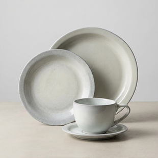 复古陶瓷咖啡杯碟日式侘寂风餐盘家用甜品盘早餐盘下午茶杯具组合