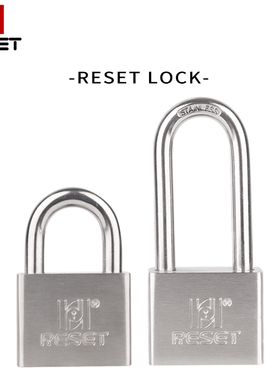 RESET锐赛特304不锈钢挂锁仓库大门防盗户外船用防雨水防锈钥匙