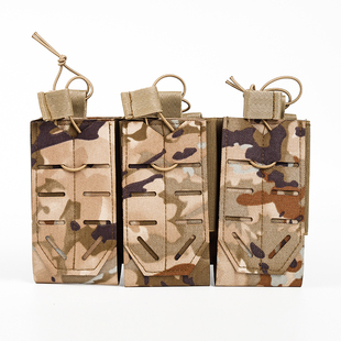 新款战术背心三联蛋夹袋 背心腰封9mm两联夹包 EDC工具包附件腰包