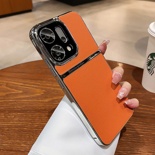 高级感素皮适用opporeno14手机壳opporeno13pro新款 reno12超薄reno11镜头全包防摔0pp0外壳10小众简约高端系