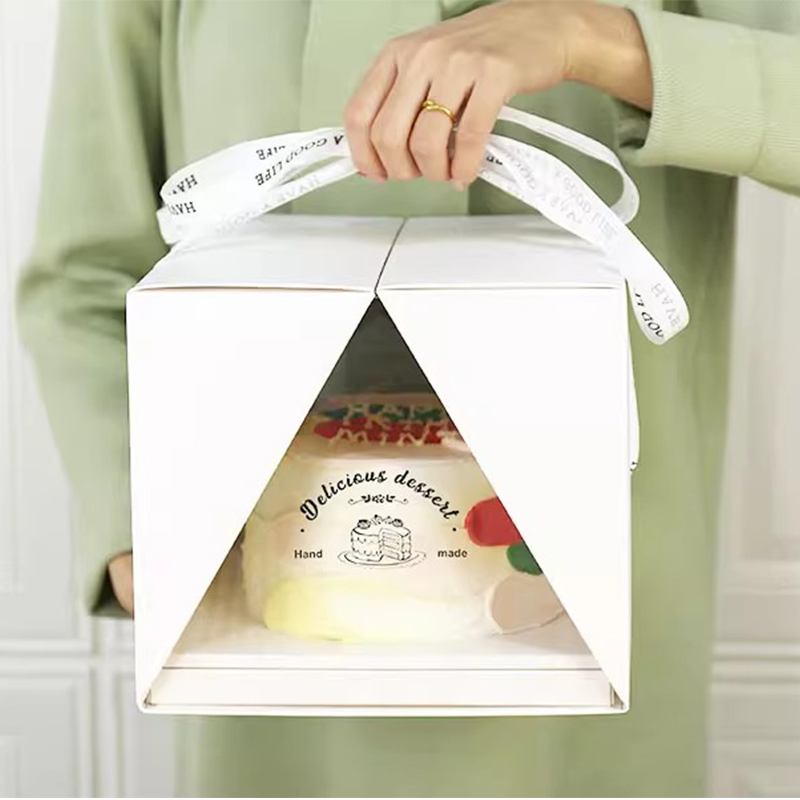 高档对开式透明生日蛋糕盒打包盒