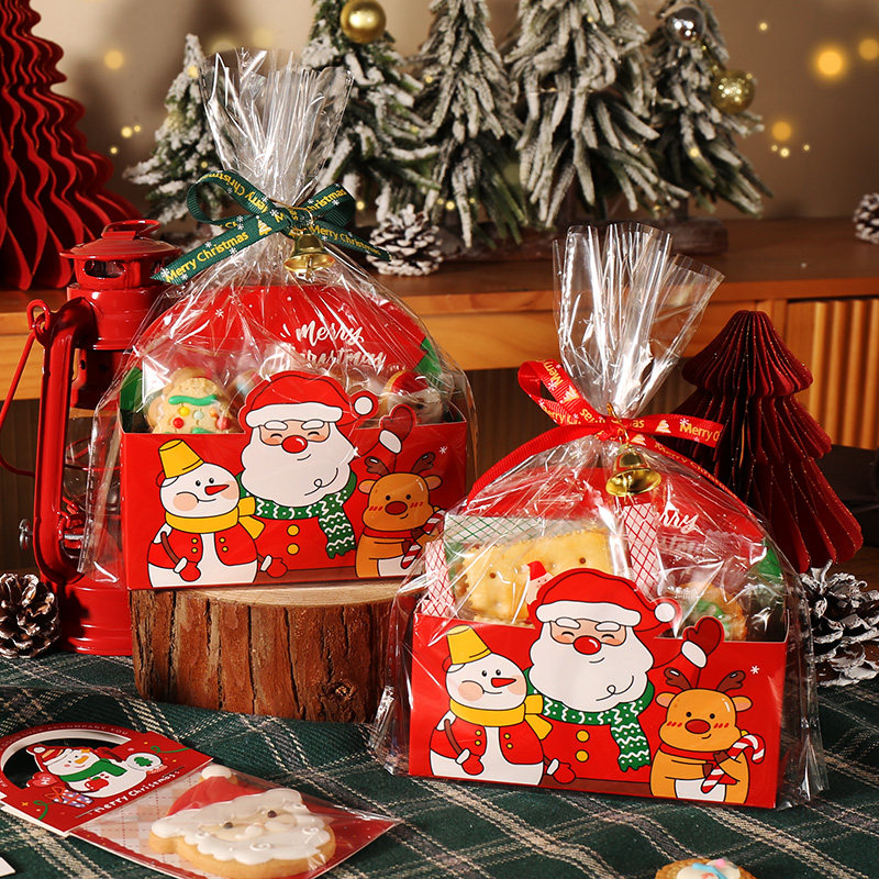 可爱卡通圣诞饼干袋一次性机封袋