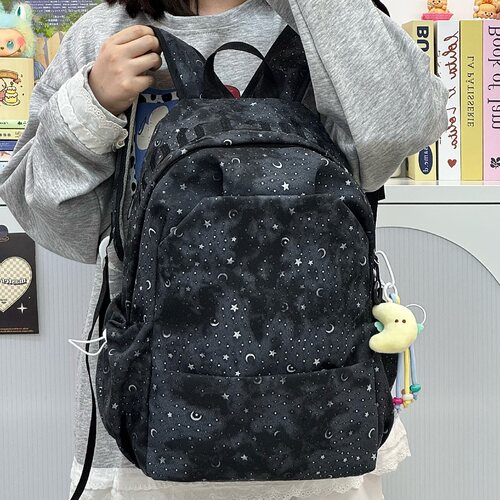 路可斯威扎染书包初中女生大学生小众设计感背包高颜值甜酷双肩包
