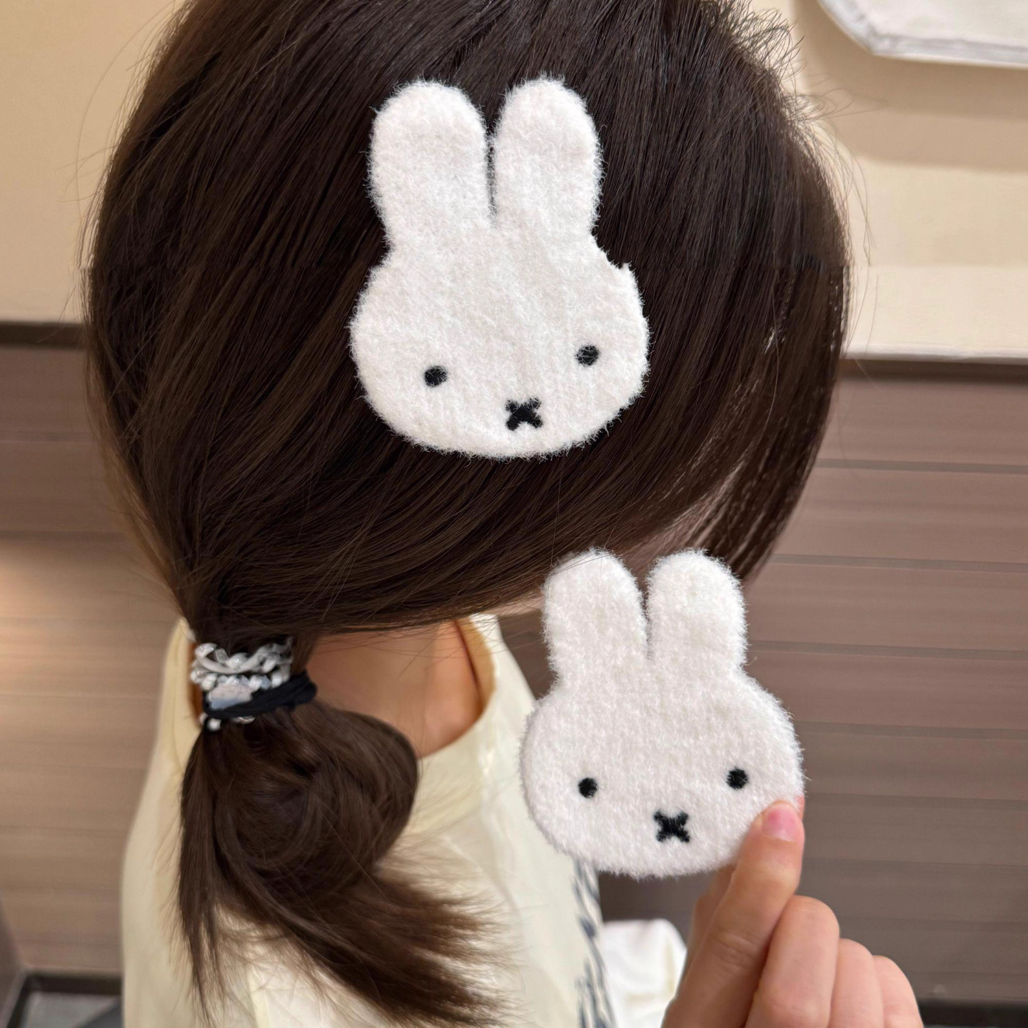 可爱卡通米菲兔刘海贴无痕发贴女