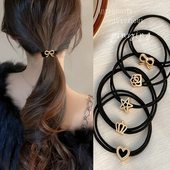高级感韩系发圈女扎头发皮筋头绳2024新款 高端高弹力发绳皮套头饰