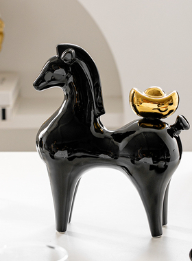 招财摆件轻奢高档客厅马上有钱