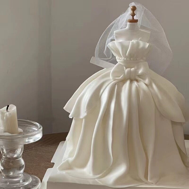 高级轻奢定制翻糖订婚结婚婚纱生日蛋糕北京上海广州全国同城配送