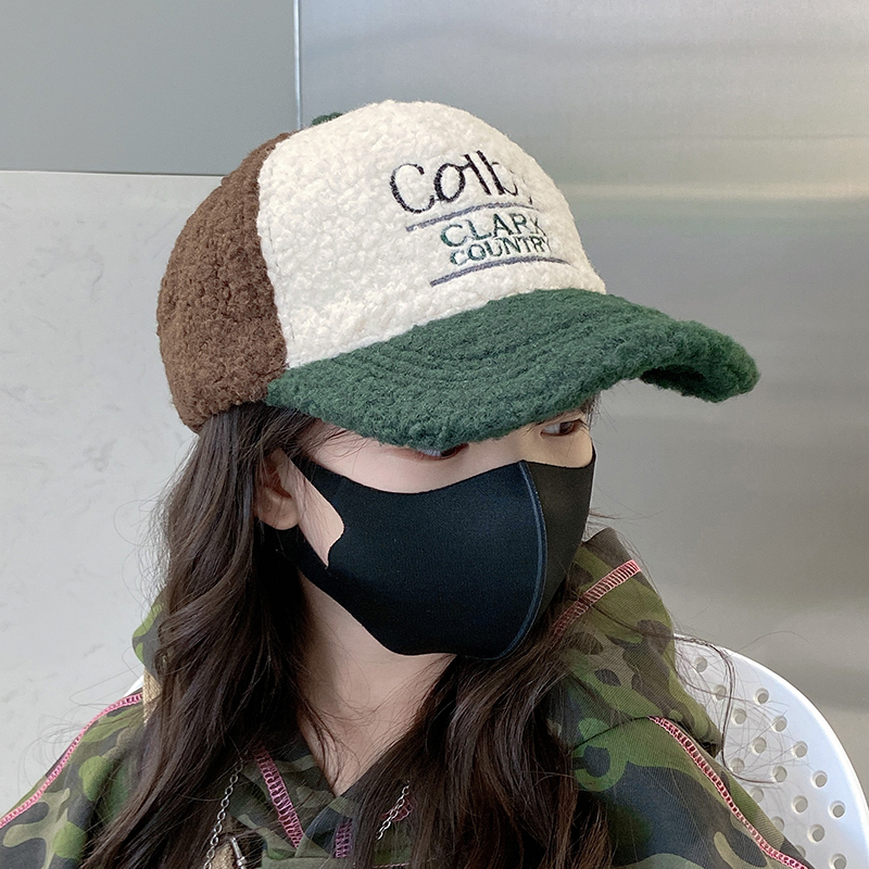 秋冬季儿童宝宝羊羔毛棒球帽