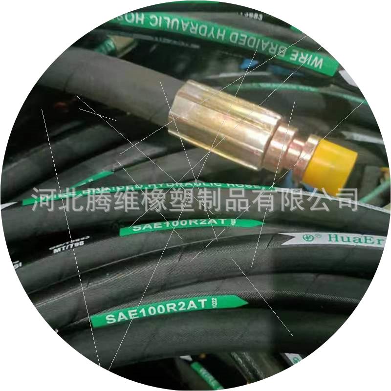 源头厂家布面钢丝编织液压高压胶管钢丝缠绕液压油管矿用机械耐油