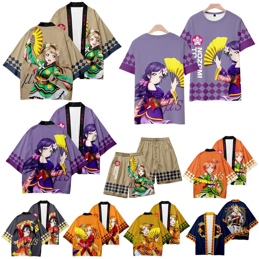 日系Lovelive!虹咲学园可爱穗乃果夏季羽织开衫和服披风居家道袍