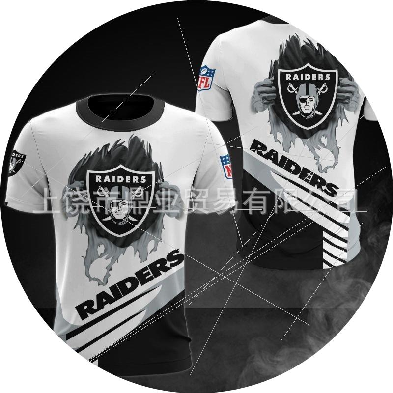源头更新圆领春季新款NFL橄榄球服3D数码印花短袖2022T恤 男装 厂图片