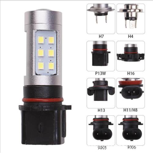 新款汽车LED雾灯外贸热销 P13W 21W2835 21SMD LED大功率雾灯灯泡
