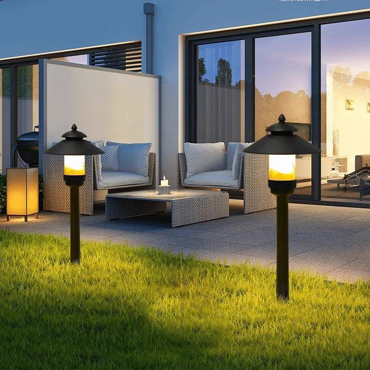 简约户外庭院灯花园别墅草坪防水装饰LED铝材云石景观草皮灯