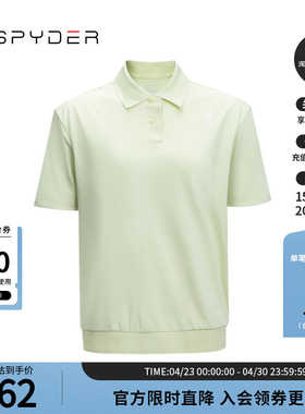 SPYDER蜘蛛春夏女子TRAINING透气休闲运动短袖POLO衫T恤24CS442W