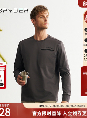 SPYDER秋冬新品男子MOUNTAIN LIFE 保暖休闲运动长袖T恤24CF413M