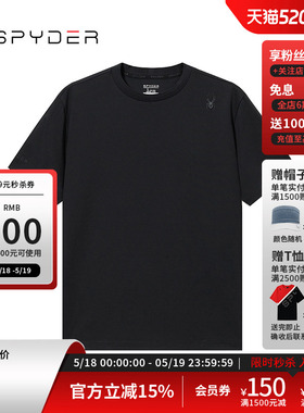 SPYDER蜘蛛春夏男子URBAN LIFE纯色内搭休闲圆领短袖T恤24CS421M