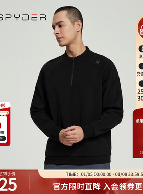 SPYDER蜘蛛春秋男子TRAINING中意简约保暖运动半开领卫衣24MR323M