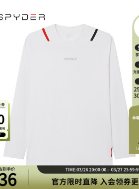 SPYDER蜘蛛秋冬男TRAINING休闲时尚运动针织长袖U领T恤24CR423M