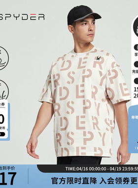 SPYDER蜘蛛春夏男子URBAN LIFE休闲时尚印花圆领短袖T恤24CS451M