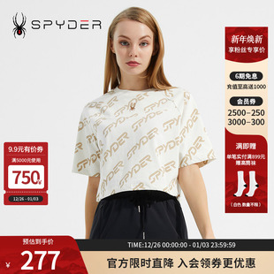 SPYDER蜘蛛女子圆领宽松抽绳镂空356 T恤23CS438W STYLE短袖