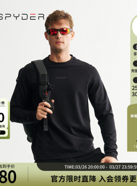 SPYDER蜘蛛秋冬男子MOUNTAIN LIFE户外休闲运动长袖T恤24MF401M