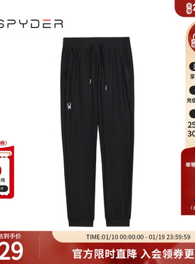 SPYDER蜘蛛春夏女子TRAINING黑色宽松舒适运动收脚长裤24CS556W
