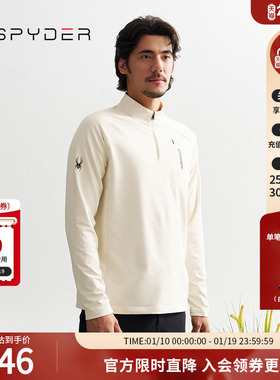 SPYDER蜘蛛秋冬男子MOUNTAIN LIFE保暖休闲半开领长袖T恤24CF431M