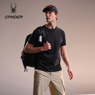 SPYDER蜘蛛春夏男水香玉汗布抗菌凉感百搭短袖圆领T恤02TE26103KM