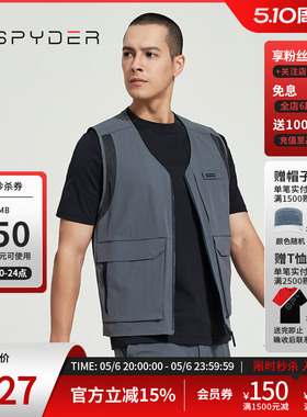 SPYDER蜘蛛春秋男SKI LIFE户外运动跑步保暖透气马甲背心24CS121M