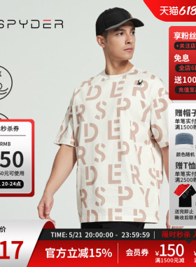 SPYDER蜘蛛春夏男子URBAN LIFE休闲时尚印花圆领短袖T恤24CS451M